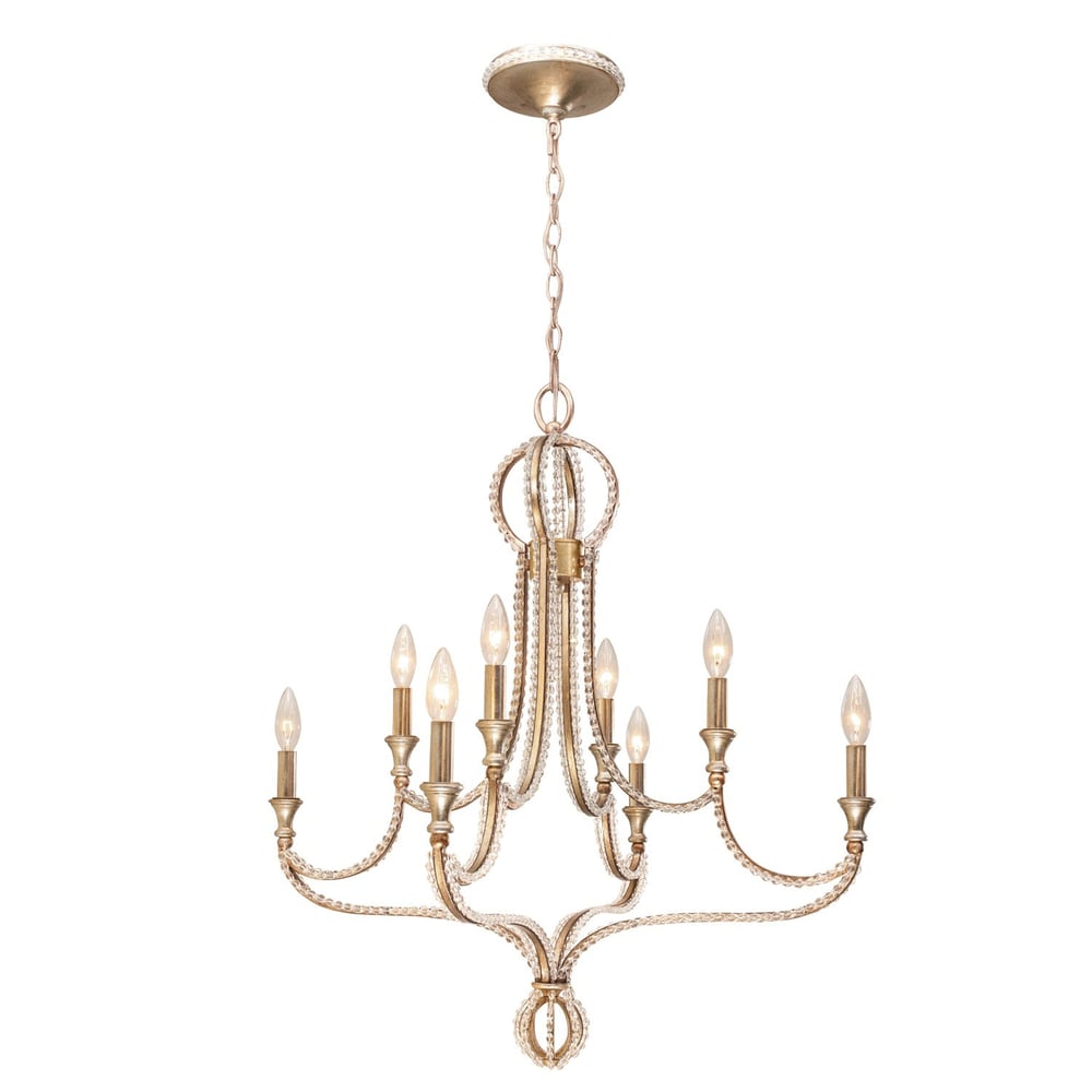 Crystorama Garland 8Light Crystal Bead Chandelier Lightopia