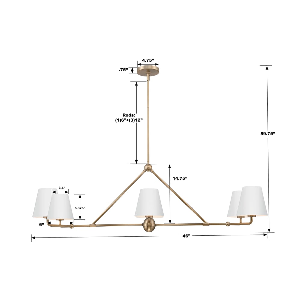 Crystorama Xavier 6-Light Chandelier | Lightopia