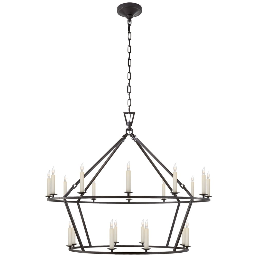 Darlana Large Two-Tiered Ring Chandelier - Thumbnail 2