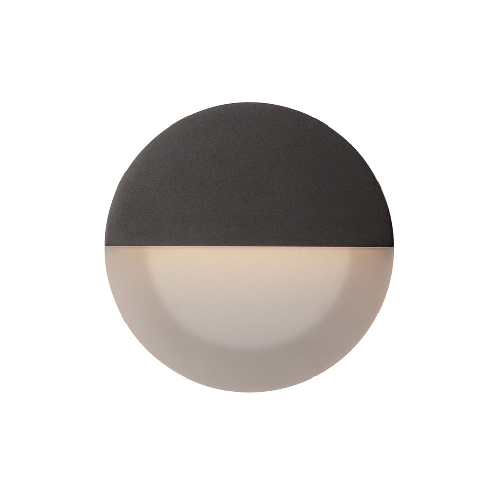 ET2 Alumilux Glow Outdoor Wall Sconce in Black, made of durable aluminum, enhances outdoor spaces with modern elegance.