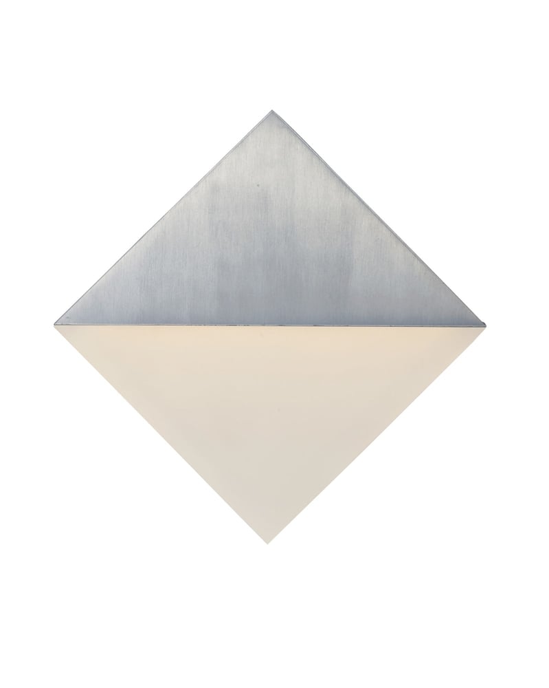 ET2 Alumilux Glow Diamond Outdoor Wall Sconce in Satin Aluminum, featuring a modern design and durable aluminum material.