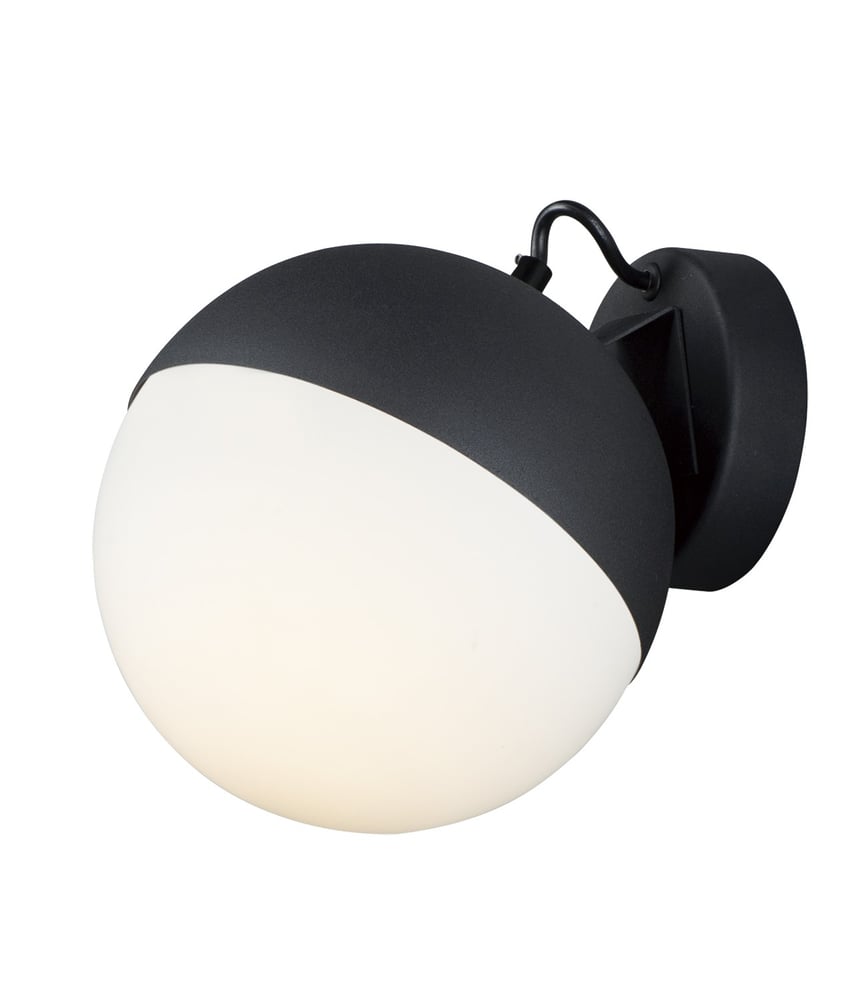 ET2 Half Moon Wall Sconce in black steel finish, featuring a sleek, modern design with a half-circle shape, perfect for contemporary interiors.