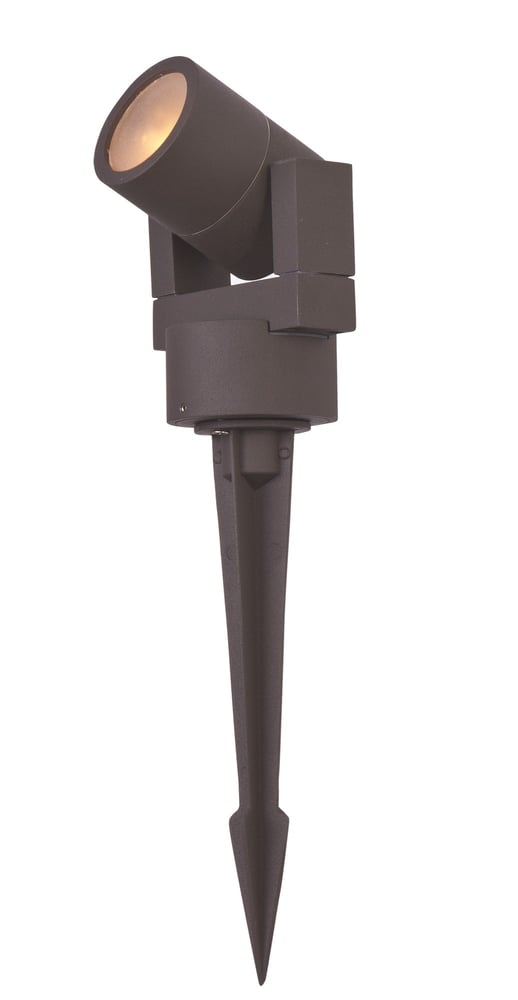 ET2 Alumilux Landscape LED Light in Bronze finish, made of durable aluminum, illuminating outdoor spaces beautifully.