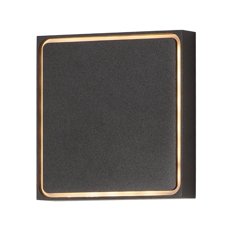 ET2 Alumilux Outline Outdoor Wall Sconce in Black, made of durable aluminum, enhancing outdoor spaces with modern elegance.