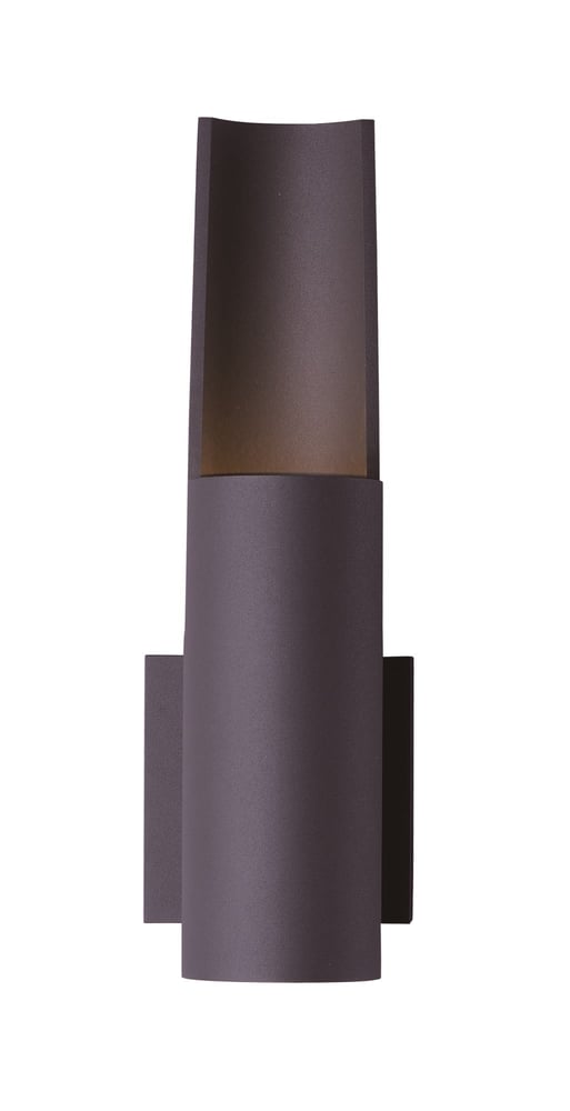 ET2 Alumilux Runway Outdoor Wall Sconce in white finish, mounted on an exterior wall, emitting soft, ambient light.