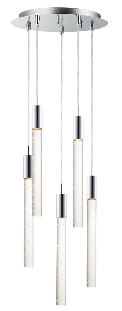 ET2 Big Fizz Multi-Light Pendant in Polished Chrome, featuring a sleek steel design for modern lighting elegance.