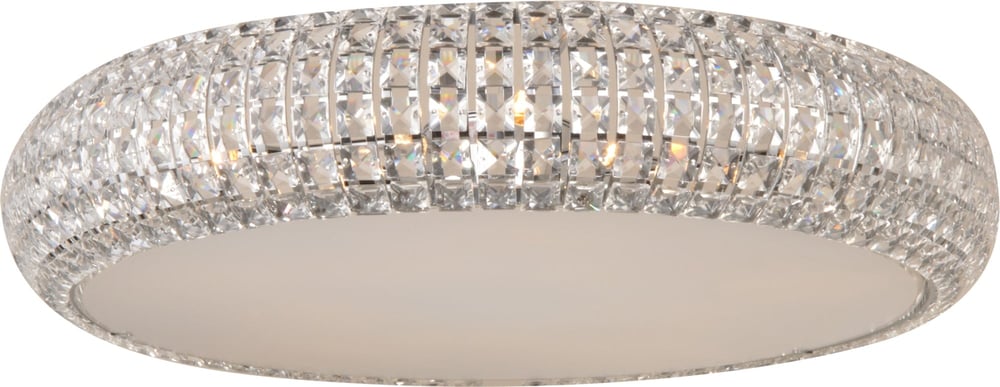ET2 Bijou Flush Mount in Polished Chrome, featuring a sleek steel design for modern lighting elegance.