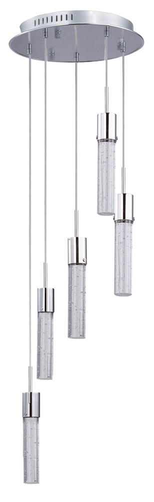 ET2 Fizz IV Pendant in Polished Chrome finish, featuring a sleek steel design with a modern, minimalist aesthetic.