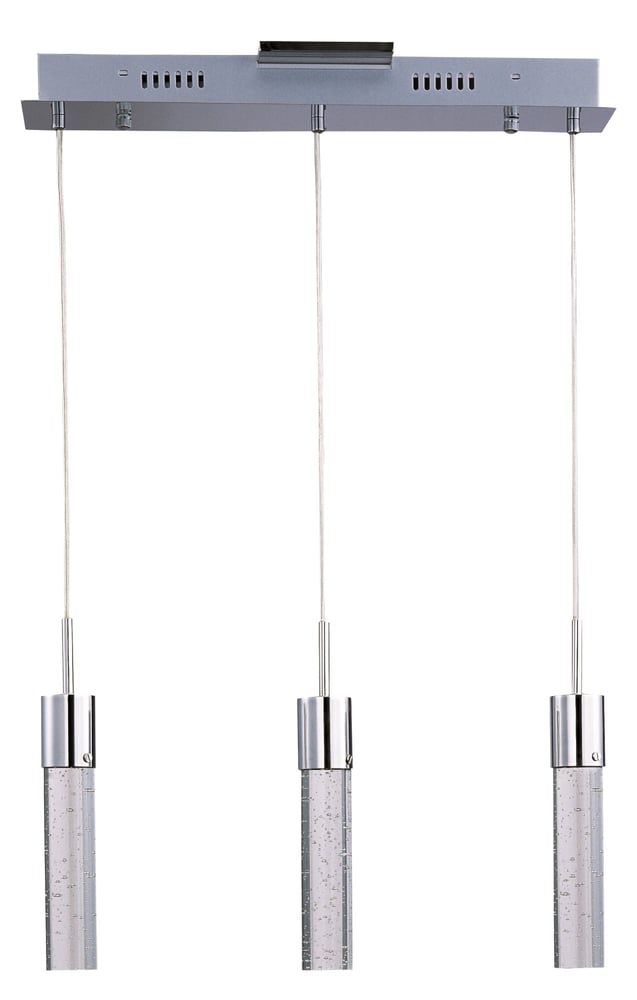 ET2 Fizz IV Island Pendant in Polished Chrome finish, featuring a sleek design with multiple suspended lights, crafted from Steel for a modern aesthetic.