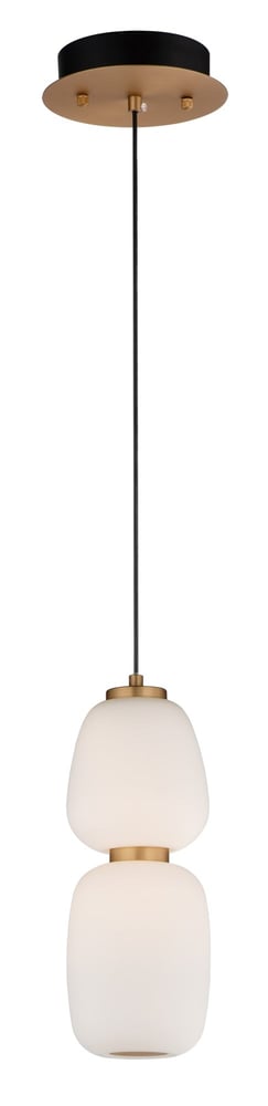 ET2 Soji Tier Pendant in Black with Gold finish, featuring a sleek, multi-layered design crafted from Steel, elegantly suspended for modern lighting.
