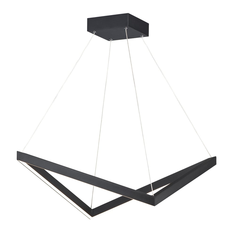 ET2 Stealth Pendant in Aluminum finish with a sleek, modern design featuring a black accent, suspended elegantly from the ceiling.