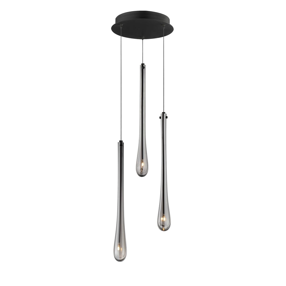 ET2 Stillo Multi Pendant in a sleek Black finish, featuring a modern design with multiple hanging lights crafted from durable Steel.