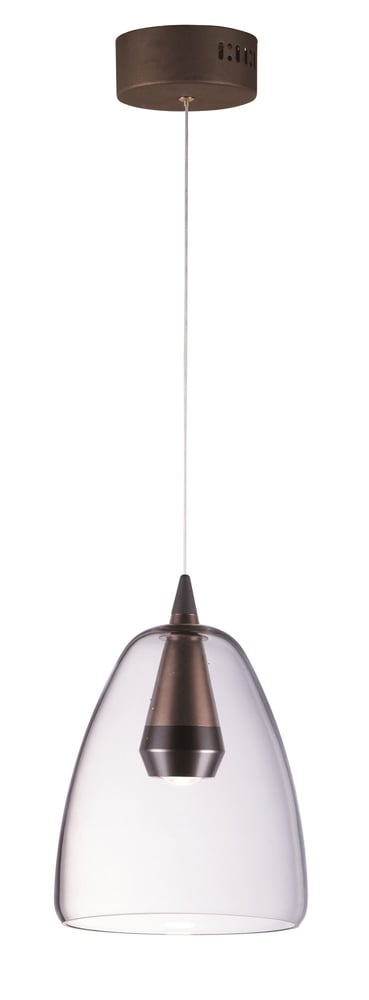 ET2 Sven Pendant light fixture in Aluminum finish, featuring a sleek, modern design with a Black with Coffee accent, hanging elegantly from the ceiling.