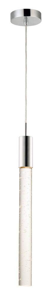 ET2 Big Fizz Mini Pendant, a sleek light fixture with shimmering glass and chrome accents, elegantly suspended from the ceiling.