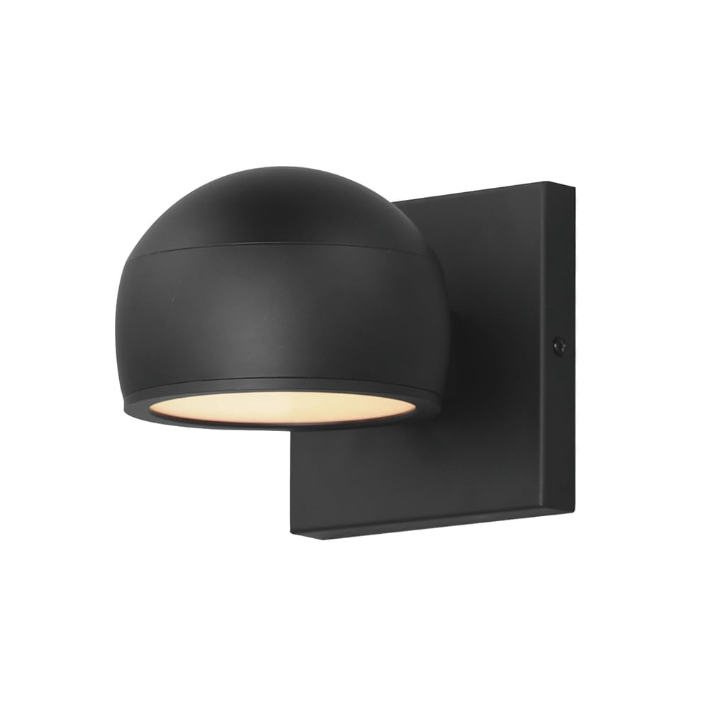 ET2 Modular Dome 1-Light LED Sconce with a sleek, modern design, featuring a smooth, curved dome and a polished finish, mounted on a wall.