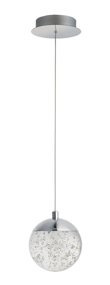 ET2 Orb II Mini Pendant with a sleek, modern design featuring a polished chrome finish and a spherical glass shade. Perfect for contemporary interiors.