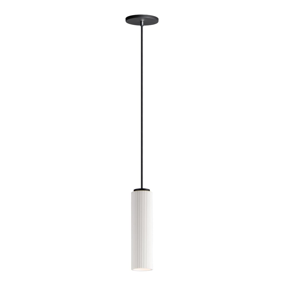 ET2 Pleat 1-Light LED Pendant, sleek design with a modern finish, hanging elegantly from the ceiling, illuminating the space with soft, warm light.