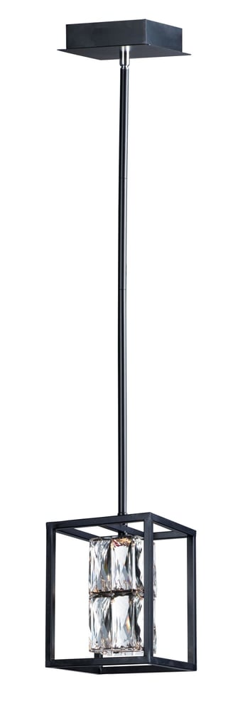 ET2 Zephyr 1-Light LED Pendant with a sleek, modern design, featuring a polished chrome finish and a clear glass shade.