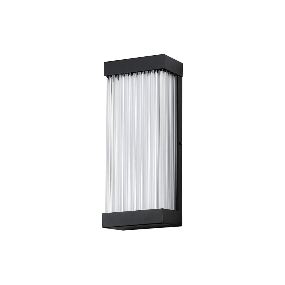 ET2 Acropolis Outdoor Wall Mount in Black Aluminum, stylish lighting solution for outdoor spaces.