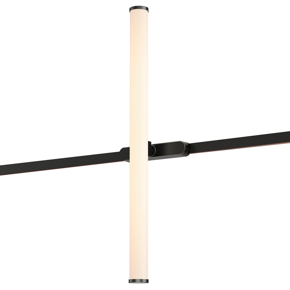ET2 Continuum Track Light Tube in Black Aluminum, sleek design for modern lighting solutions.