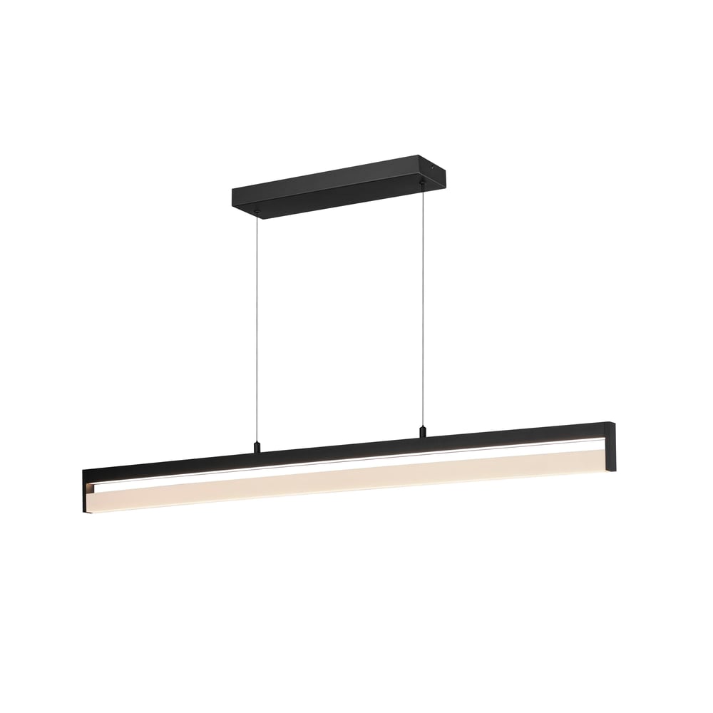 ET2 Crossbar Pendant in Black Aluminum, modern lighting fixture enhancing contemporary home decor.