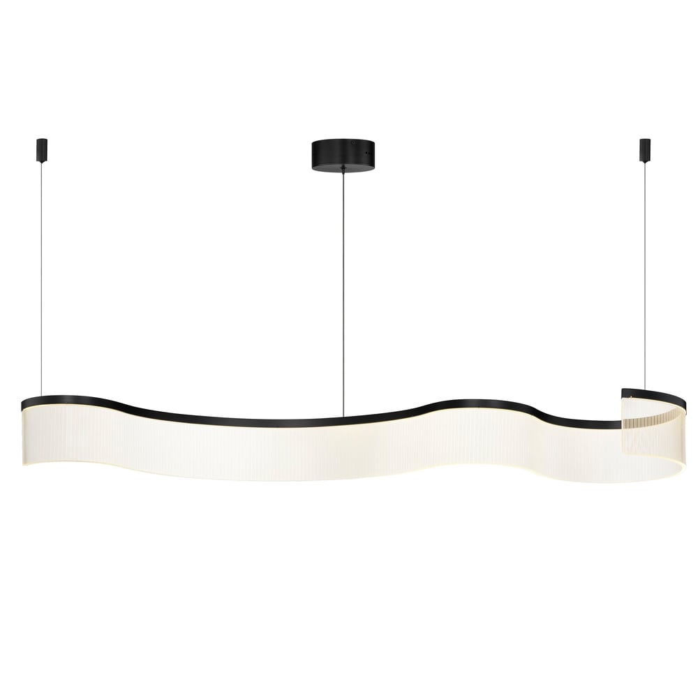 ET2 Sonata 59" LED Pendant: Sleek, modern design with a polished chrome finish, featuring a linear arrangement of LED lights for elegant illumination.