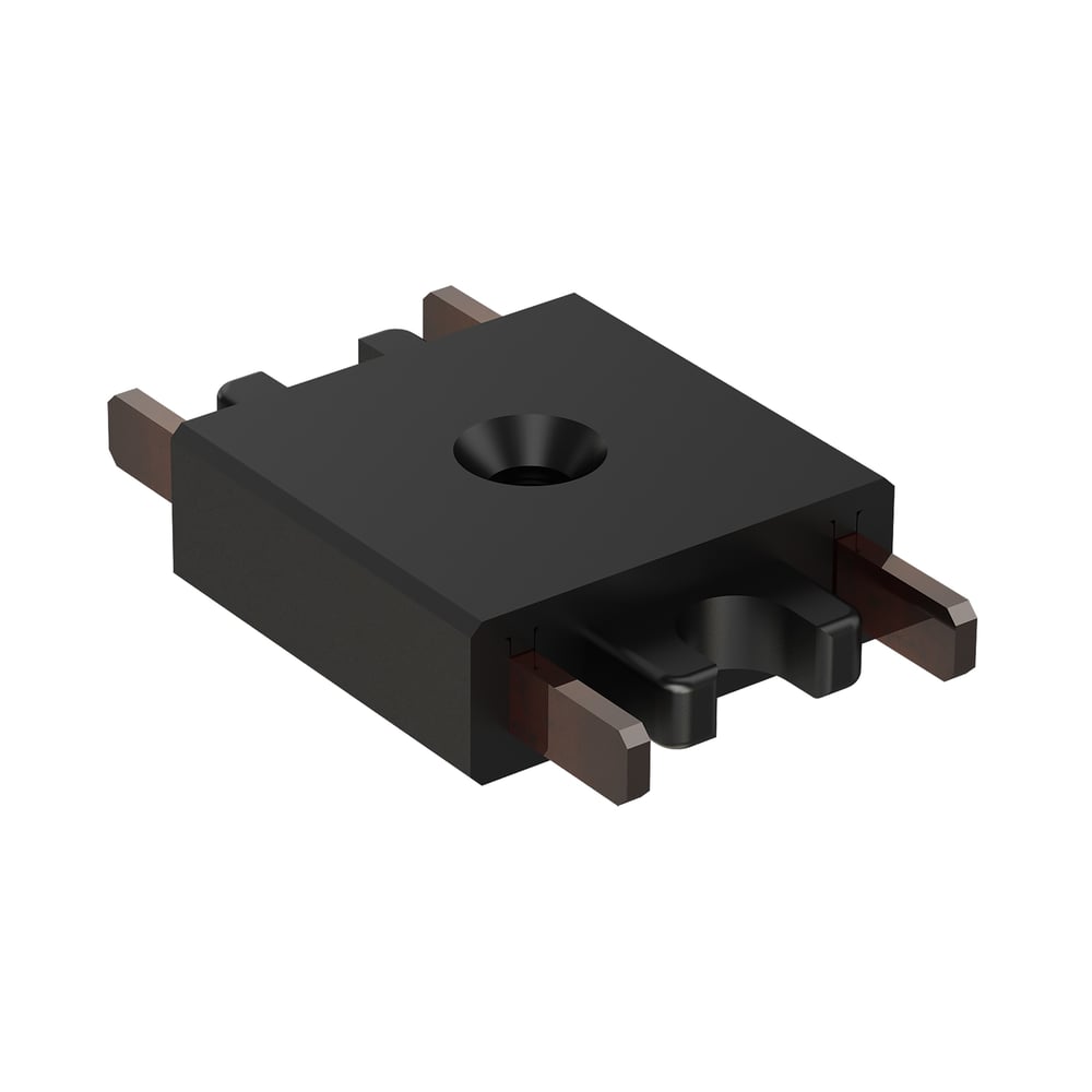 ET2 Continuum Track End to End Connector in Black, made of durable PC material for seamless lighting installation.