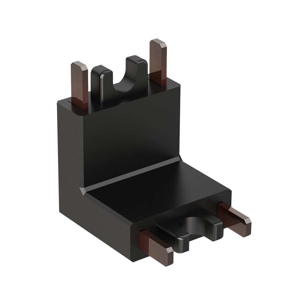 ET2 Continuum Track Wall to Ceiling Connector in Black PC material for seamless installation and modern design.