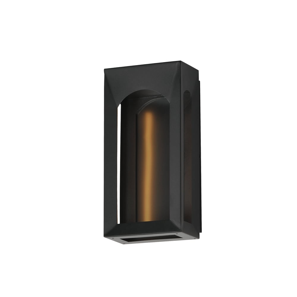 ET2 Brasilia Outdoor Wall Sconce in Black, featuring durable stainless steel for stylish outdoor lighting.