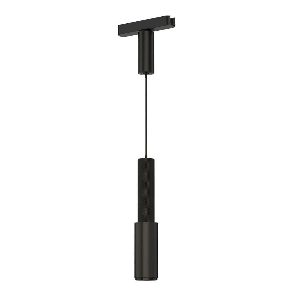 ET2 Continuum Track Handler Pendant in Black Aluminum, modern lighting fixture for stylish home decor.