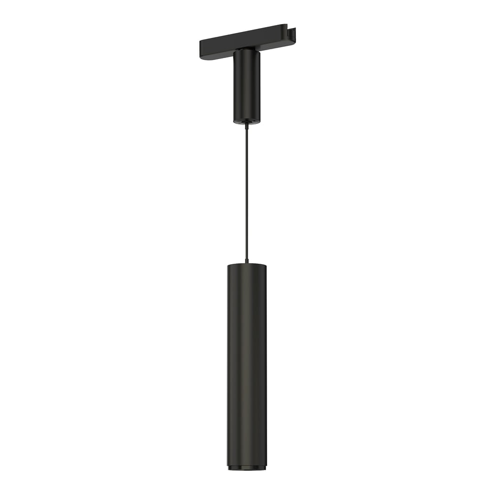 ET2 Continuum Track Tube Pendant in Black Aluminum, modern lighting fixture for stylish home decor.
