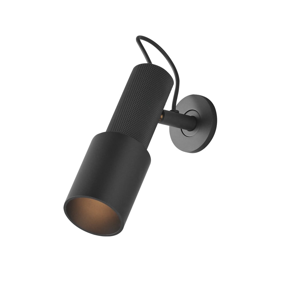 ET2 Handler Wall Sconce in Gunmetal finish, featuring a sleek Aluminium frame with a PMMA diffuser, mounted on a modern interior wall.