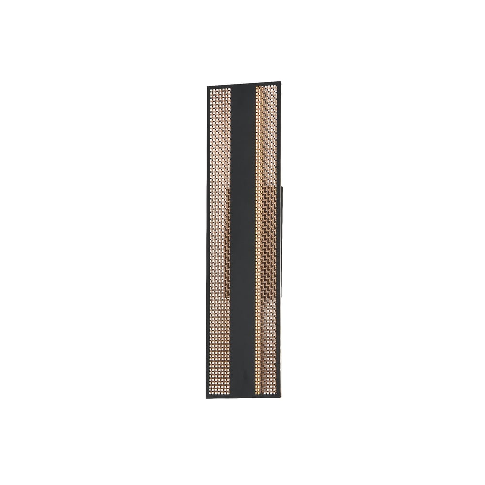ET2 Interlace Outdoor Wall Sconce in Black with Aged Copper finish, featuring a sleek, modern design crafted from durable aluminum for stylish exterior lighting.