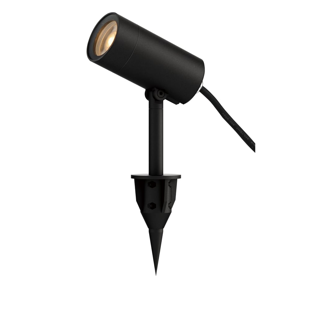 ET2 Alumilux Landscape 8W LED Spot in Black Aluminum, perfect for outdoor lighting and enhancing garden aesthetics.