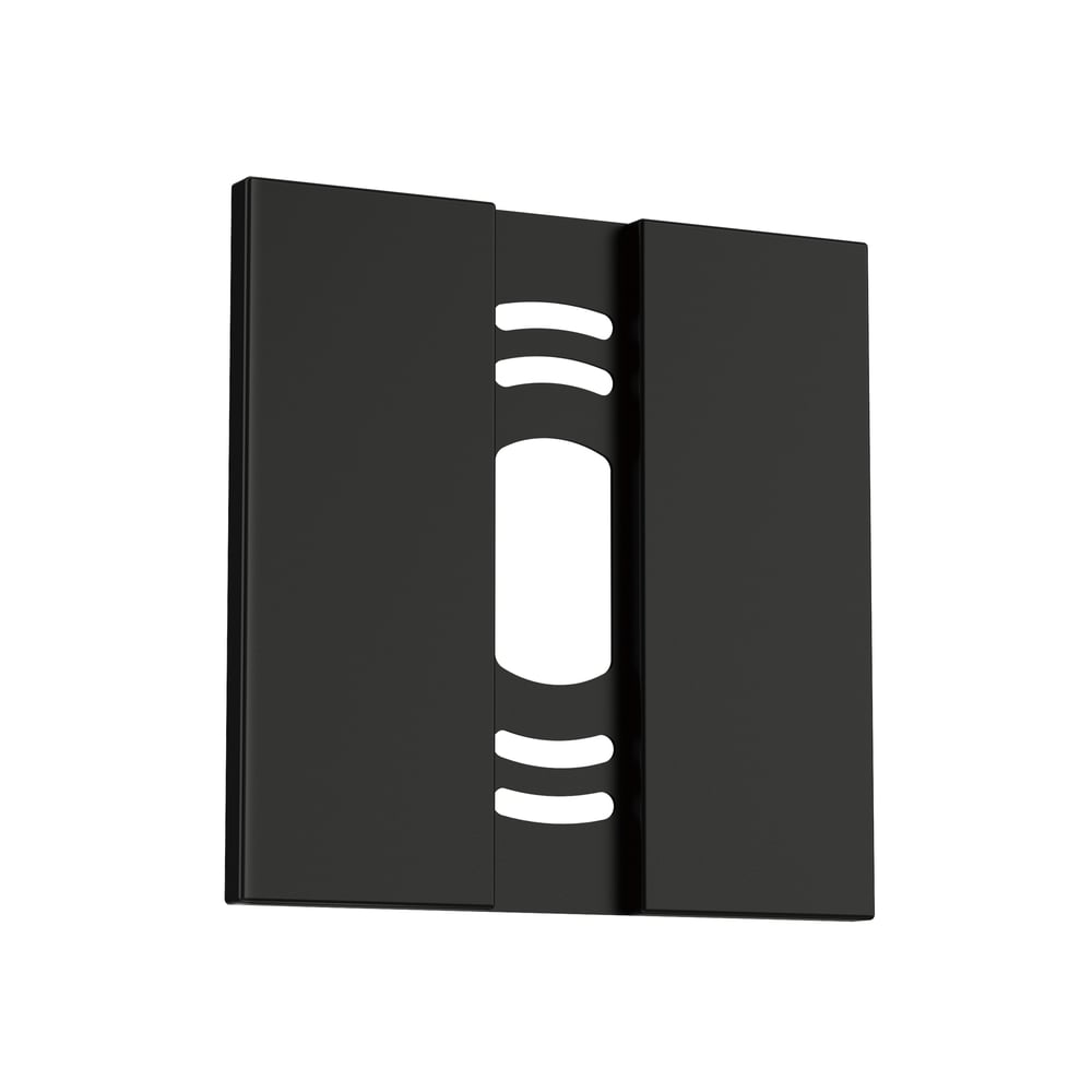 ET2 Continuum Track Cover Plate ETMSC02 in Black, durable metal finish for modern lighting solutions.