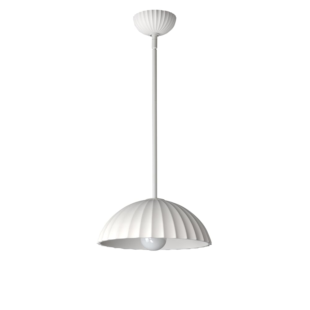ET2 Basilica Pendant in Chalk White finish, made of steel and concrete, adding modern elegance to any space.