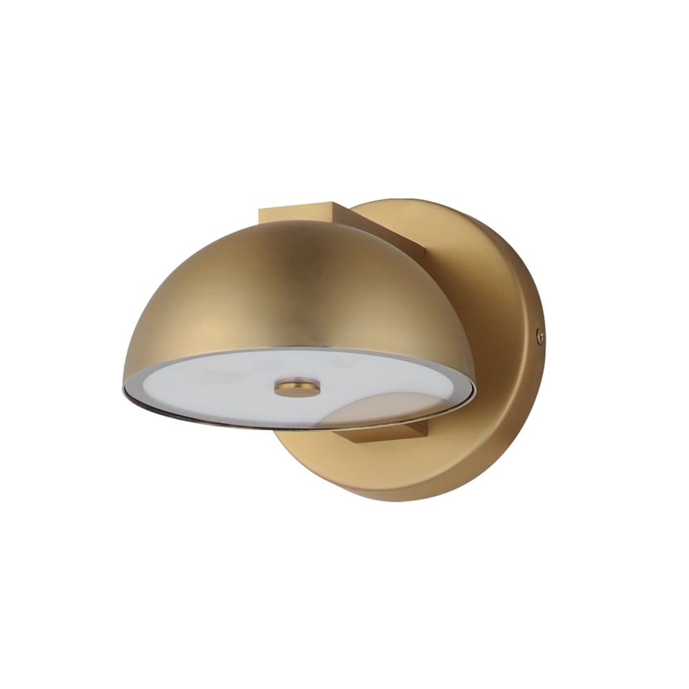 ET2 Cauldron Indoor Wall Sconce in Gold, featuring Stainless Steel and Glass for elegant home lighting.