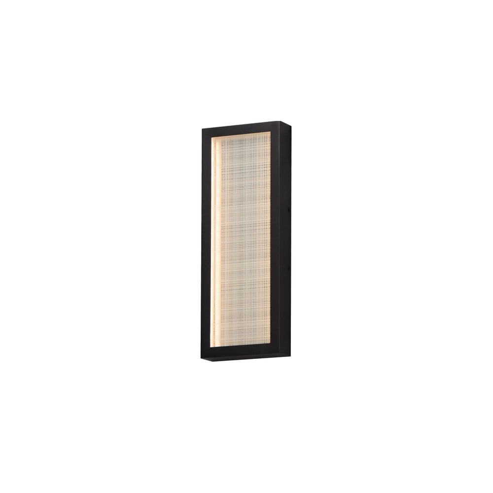 ET2 Highlander Bathroom Vanity Light with a sleek Black Aluminum frame and elegant Glass shades, perfect for modern bathroom decor.