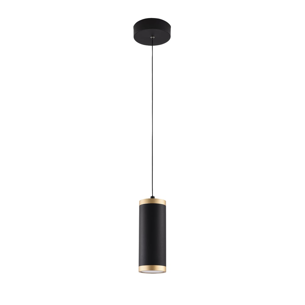 ET2 Cuff Pendant in Black with Gold finish, crafted from steel and polycarbonate, showcasing modern elegance.