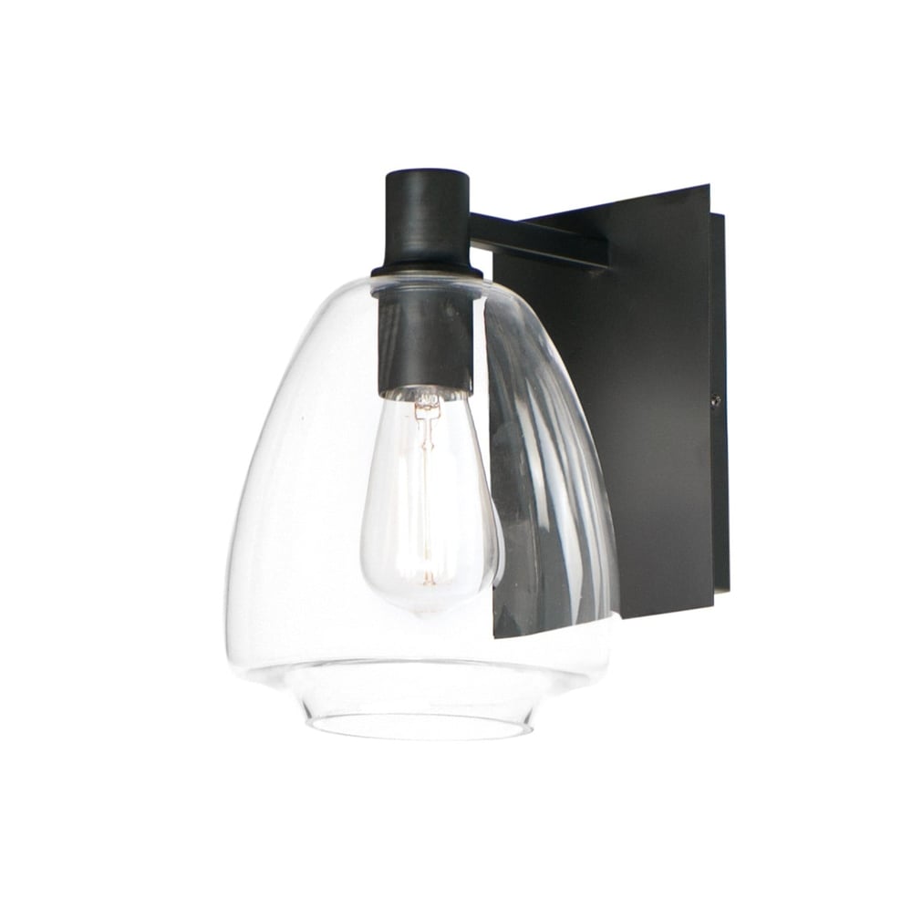 Maxim Lighting Babylon Wall Sconce in Black Steel, modern design for stylish indoor illumination.