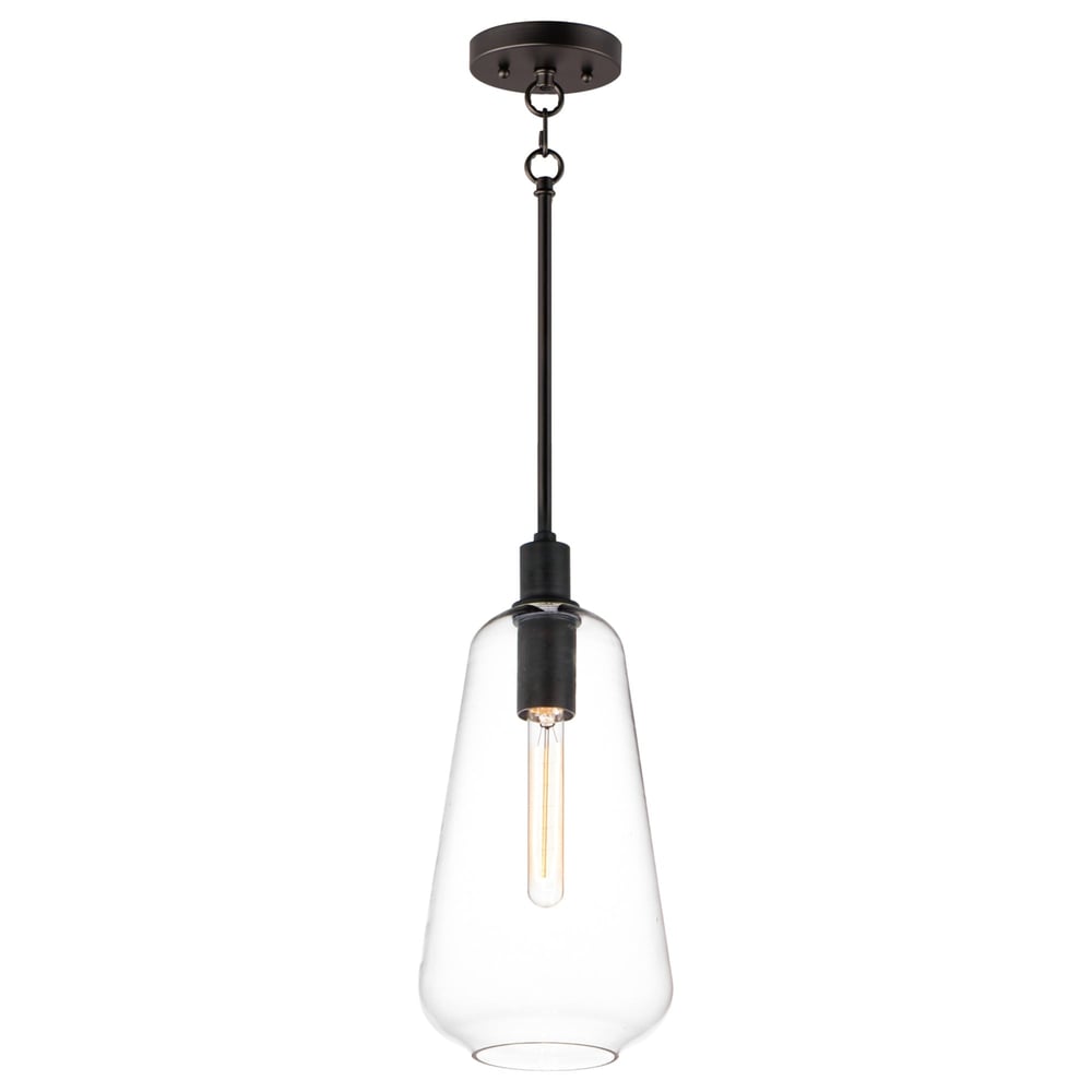 Maxim Lighting Babylon Drop Light in Black Steel, showcasing a modern design perfect for stylish interiors.