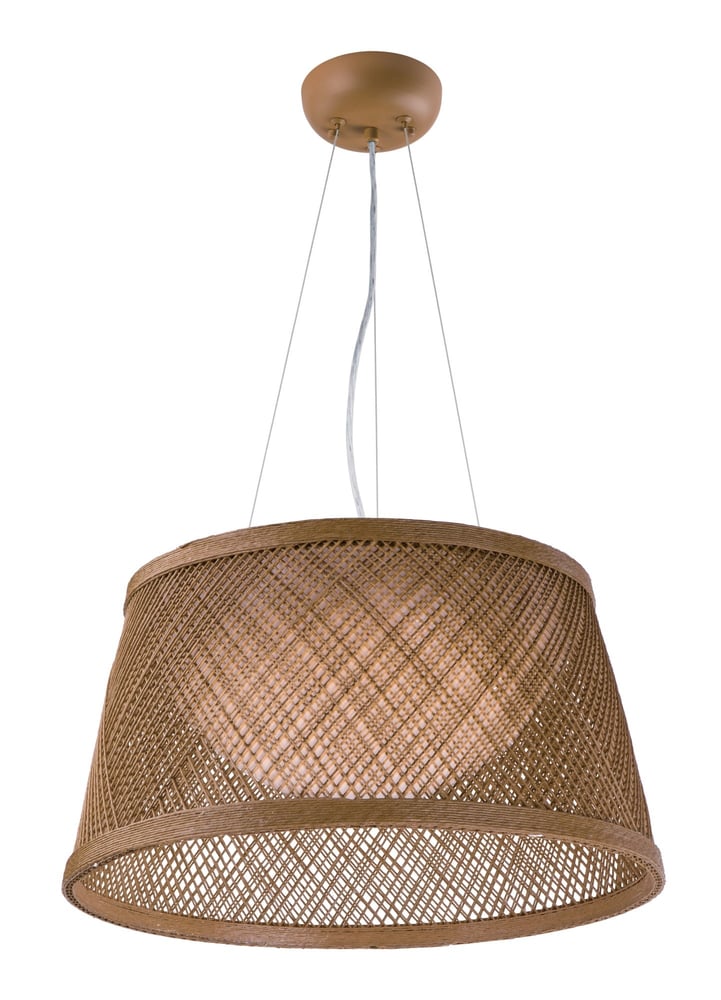 Maxim Lighting Bahama Pendant in Natural finish with Hemp and Acrylic materials, perfect for coastal-inspired decor.