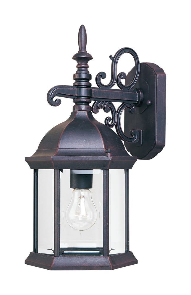 Maxim Lighting Builder Cast Outdoor Wall Mount in Empire Bronze, durable aluminum design for stylish outdoor illumination.