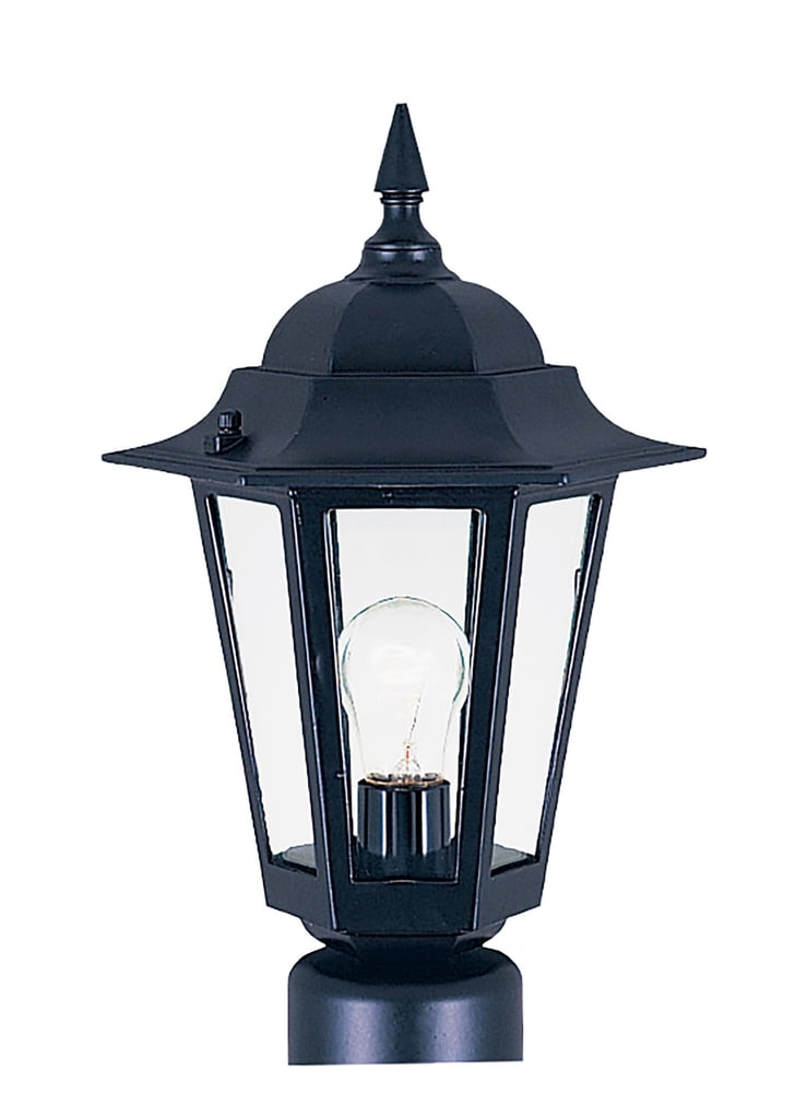 Maxim Lighting Builder Cast Outdoor Light Post in Black Aluminum, perfect for enhancing outdoor spaces with stylish illumination.