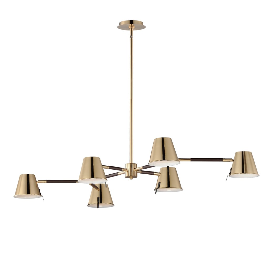 Maxim Lighting Carlo LED Chandelier in Dark Bronze with Brass, featuring a stylish steel and acrylic design.
