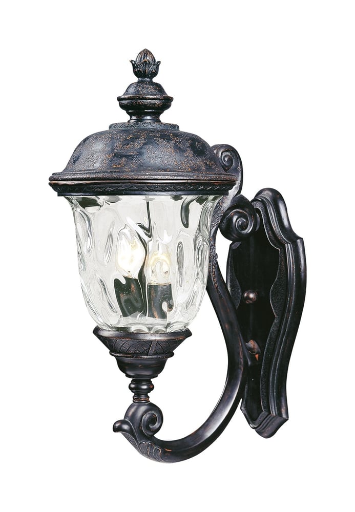 Maxim Lighting Carriage House VX Outdoor Wall Sconce in Oriental Bronze, featuring durable Vivex resin composite and glass.