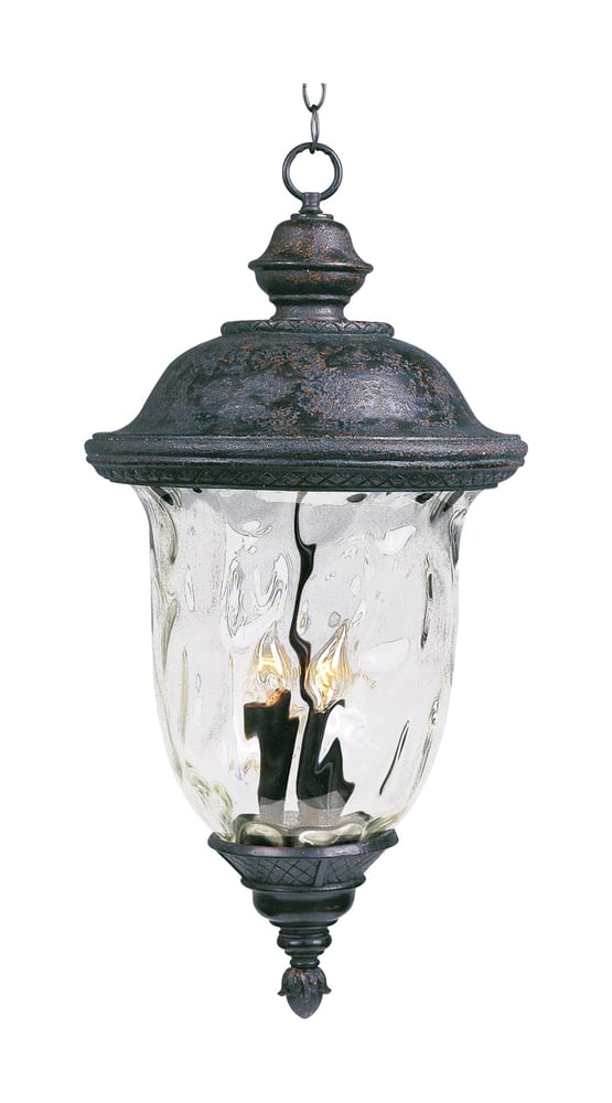Maxim Lighting Carriage House VX Outdoor Pendant in Oriental Bronze, featuring durable Vivex resin composite and glass.