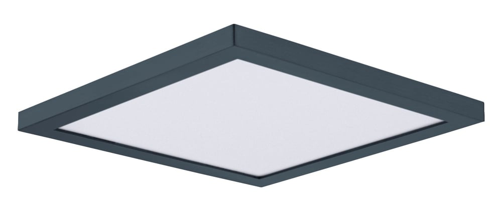 Maxim Lighting Chip Outdoor Square Flush Mount in Black Steel, perfect for enhancing outdoor spaces with modern elegance.
