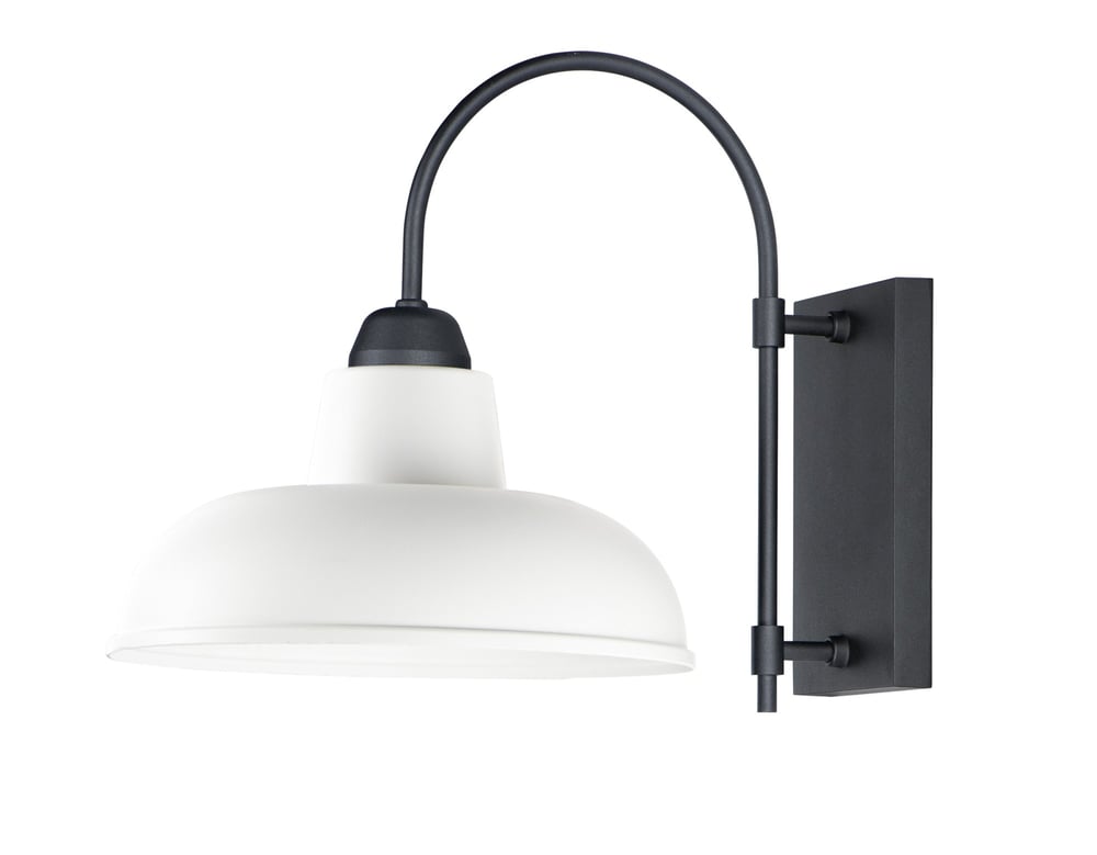 Maxim Lighting Industrial Outdoor Wall Sconce in Aluminum, featuring a sleek design with a White and Black finish