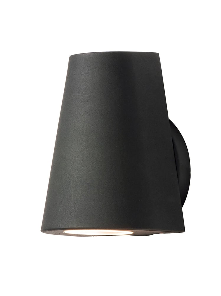 Maxim Lighting Mini Outdoor Wall Sconce in Black finish, crafted from durable Aluminum, mounted on a wall, illuminating a soft, warm glow.